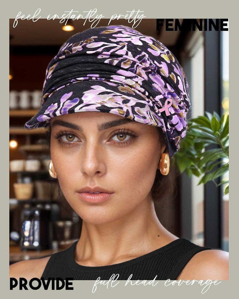 Awefeel Chemo Headwear Viscose Newsboy Cap for Women Fall and Winter Hats - Image 4